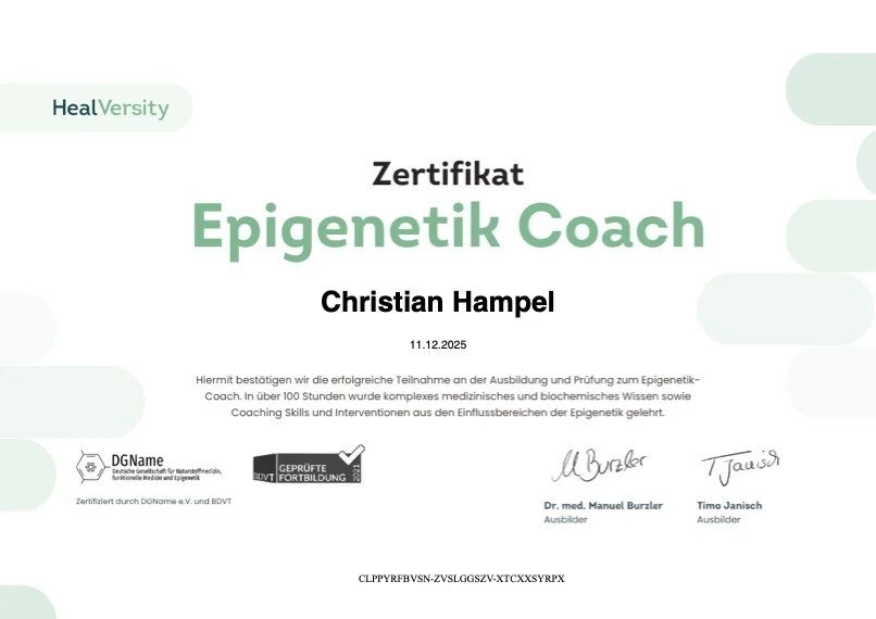 Zertifikat Epigenetik Coach